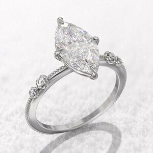 🍂   Exclusive 3A Marquise Cut Cubic Zirconia Ring for Women, FB16FA1061